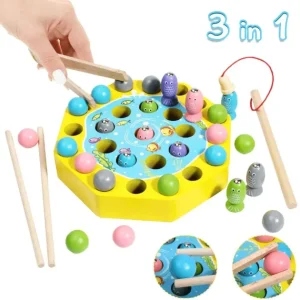 Jeu de pêche magnétique et motricité 3 en 1