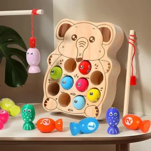 Jouet de Pêche en Bois – Jeu Éducatif Montessori