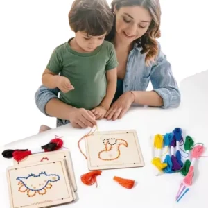 Jouet de Laçage en Bois – Puzzle à Enfiler Montessori pour Enfant