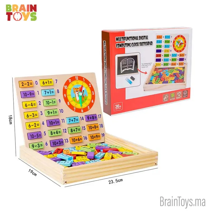 Jouet d’apprentissage mathématique en bois – Image 3