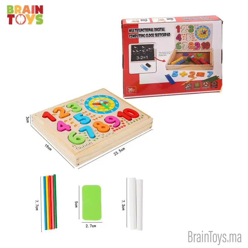Jouet d’apprentissage mathématique en bois – Image 2