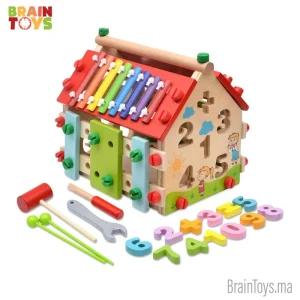 Maisonnette educative en bois Multifonctionnel, Montessori