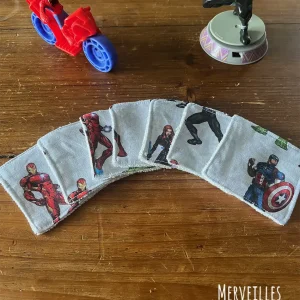 Lot de 7 mini lingettes nettoyantes « Héros »