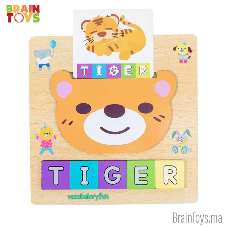 2 in 1 Wooden Letter Matching Game « Jeu d’association de lettres en bois » – Image 3