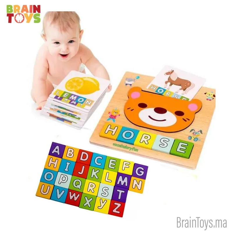 2 in 1 Wooden Letter Matching Game « Jeu d’association de lettres en bois » – Image 2