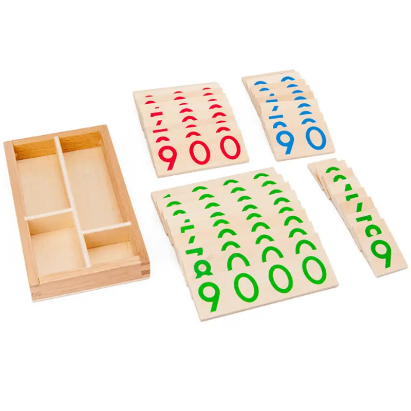 Nombres de 1 à 9999 en bois – cartes Montessori XL – Image 2