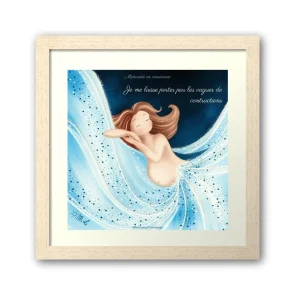 Carte grand format sur papier aquarelle – Les vagues de contractions