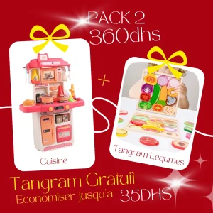 Pack 2 : Cuisine little Chef / Tangram légumes