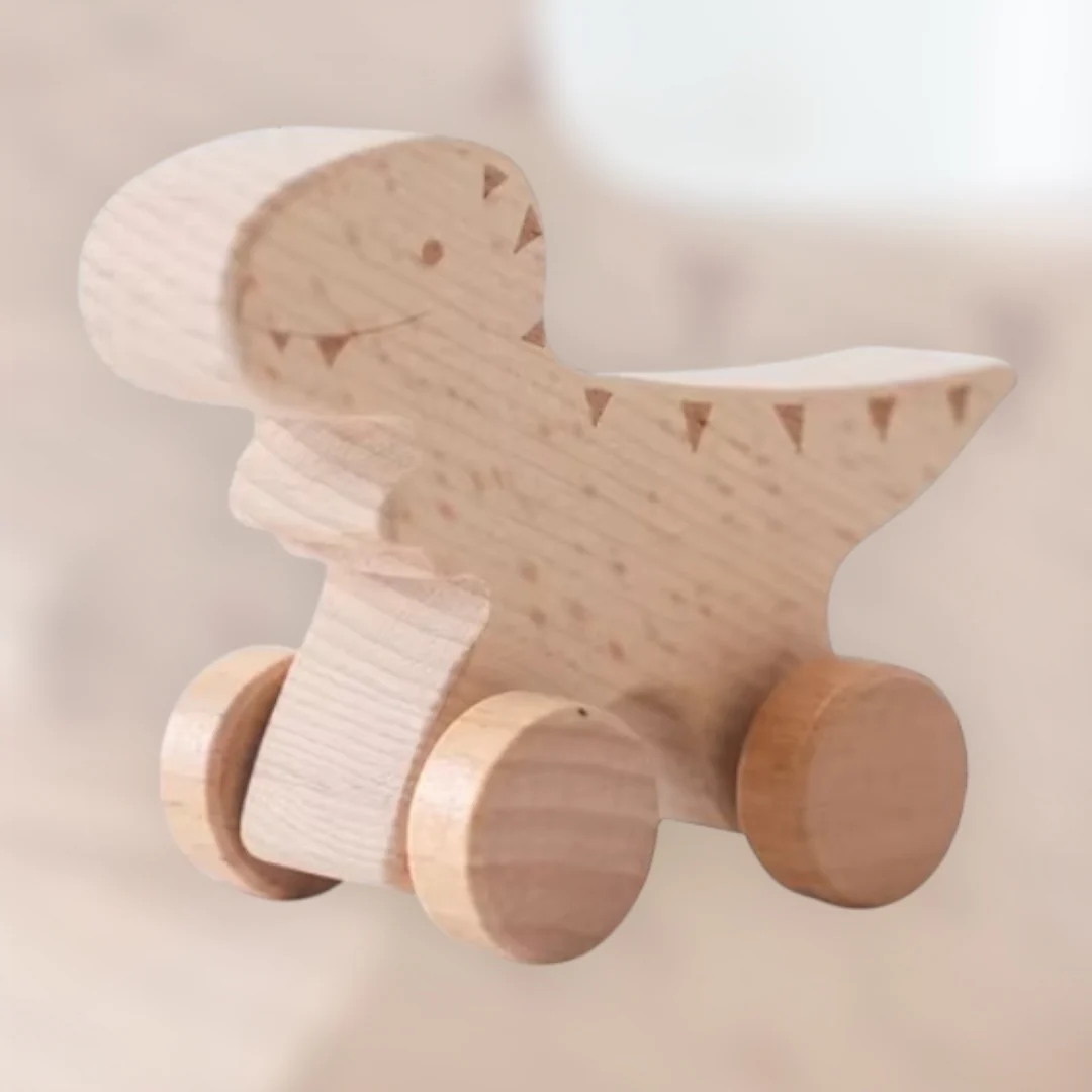 Dinosaures d'éveil en bois – Image 3