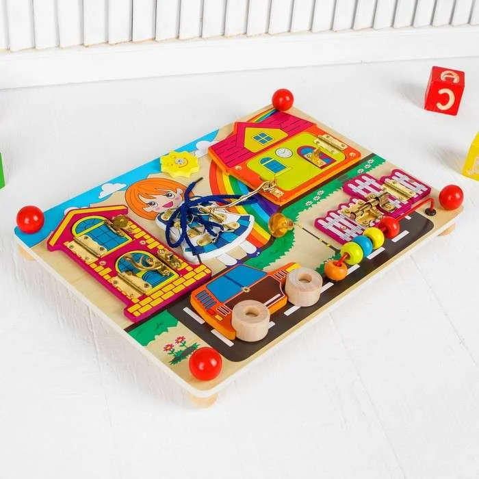 Plateau motricité et serrures Montessori 2