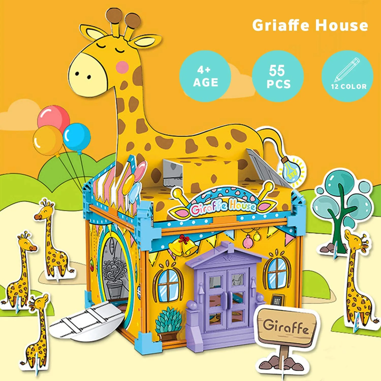 Puzzle 3D Giraffe House
