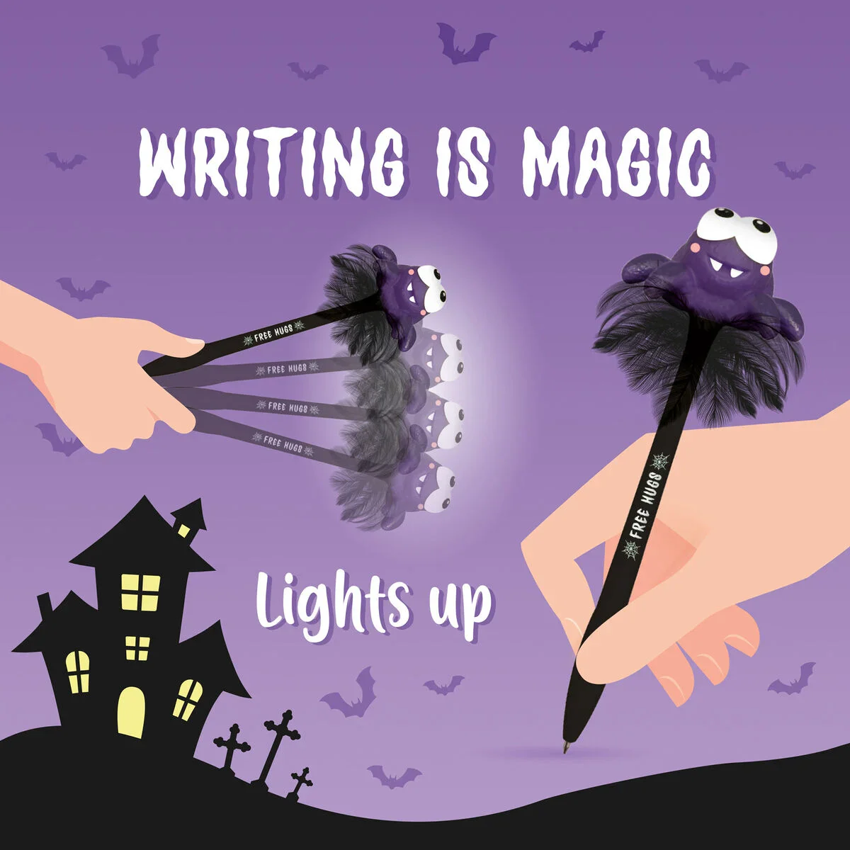 Legami Stylo à Bille Lumineux - Writing is Magic - HALLOWEEN – Image 2