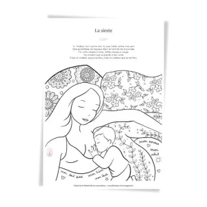 Coloriage La sieste à télécharger