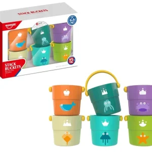 Jeu de bain seaux à empiler pour bébé