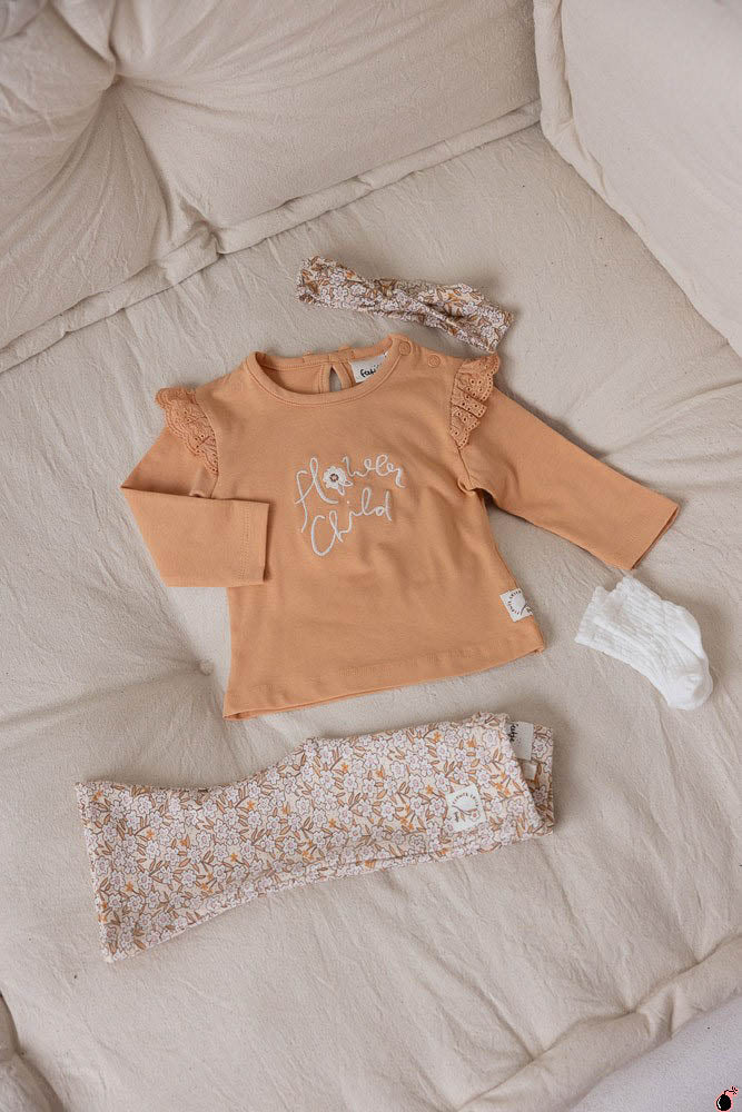 T shirt Flower Abricot – Image 3