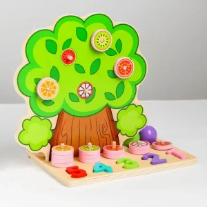 Toboggan à balles – Puzzle de calcul – Arbre de fruit – Chiffre 1-5