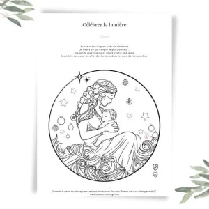 Coloriage Célébrer la lumière – Noël