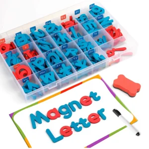 Coffret Alphabet mobile Montessori- 104 lettres magnétiques – sans emballage