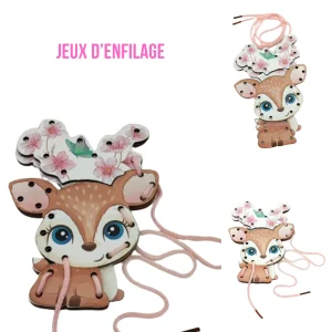 Animaux à enfiler : Gazelle – Jouet de laçage