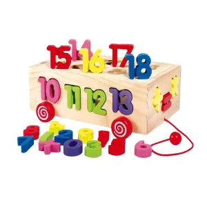 Boite des chiffres à encastrer Montessori en bois