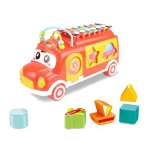 Bus Musical Huanger 3-en-1 – Jouet Éducatif Bébé – Orange