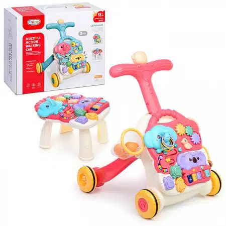 Centre d’activité et trotteur 3 en 1 -Rose