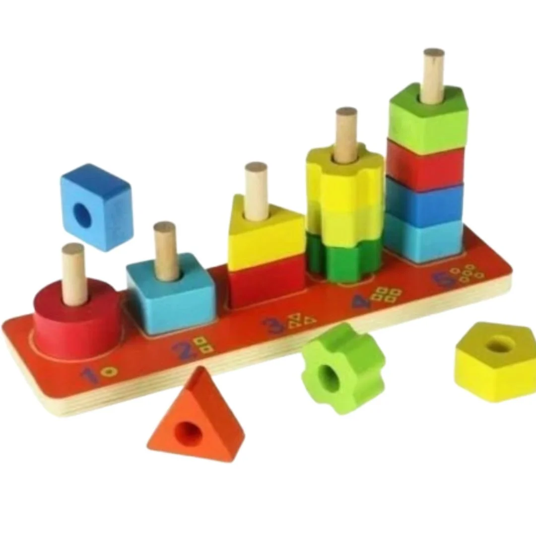 Chiffres 1-5 – formes à empiler