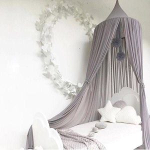 Ciel De Lit Bébé Gris Perle