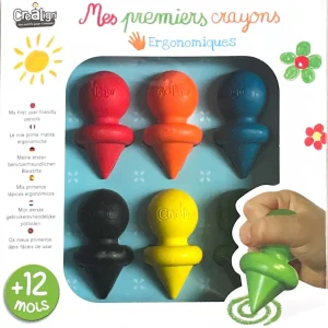 6 crayons ergonomiques
