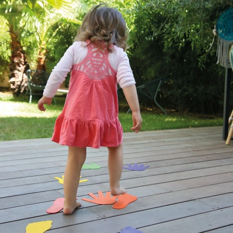 Empreintes de Pieds Antidérapantes – Outil d’Apprentissage et de Motricité (Lot de 2) – Image 2