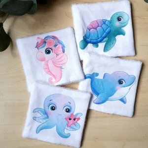 Ensemble de 4 lingettes Océan