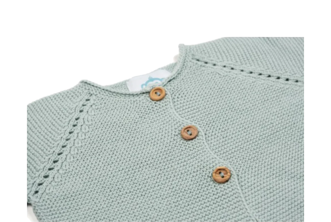 Ensemble de naissance coton vert d'eau – Image 3