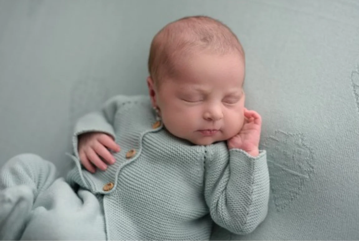 Ensemble de naissance coton vert d'eau – Image 2