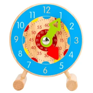 Horloge en bois heures et minutes