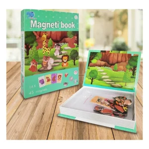 Livre de puzzles magnétiques Animaux Sauvages – 59 pièces