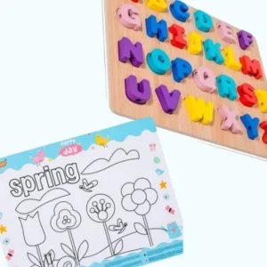 Tableau d&rsquo;écriture – Alphabet majuscule – Lettre à enfiler