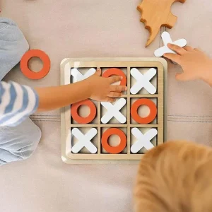 Jeu XO en Bois  – Puzzle Stratégie Éducative pour Enfants