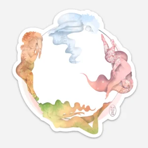 Grand sticker Les saisons intérieures du cycle Féminin