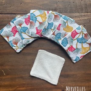 Lot de 7 mini lingettes nettoyantes « Ginko »