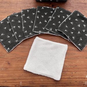 Lot de 7 lingettes nettoyantes « feuilles galim noires »