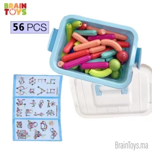 Blocs de Construction magnétiques, 56 Pcs