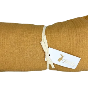 Maxi lange gaze de coton caramel