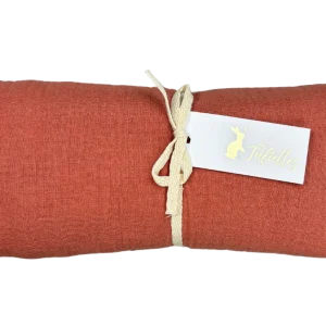 Maxi lange gaze de coton terracotta