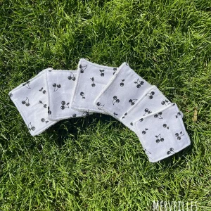 Lot de 7 mini lingettes nettoyantes « Cerises »
