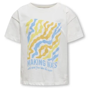 T shirt Waves Blanc