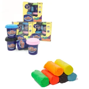Kit de 4 Petits Pots de Pâte à Modeler – Jouet Créatif pour Enfants dès 3 Ans