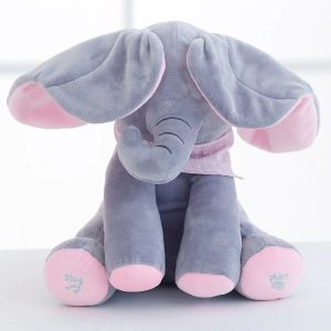 Peluche Éléphant Oreille Qui Bouge