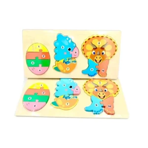 Puzzle progressif dinosaures – Triceratops