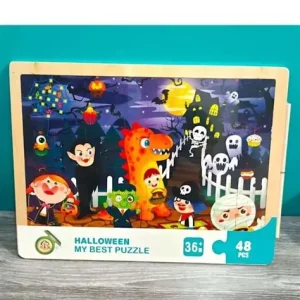 Puzzle Halloween en bois – 48 pièces