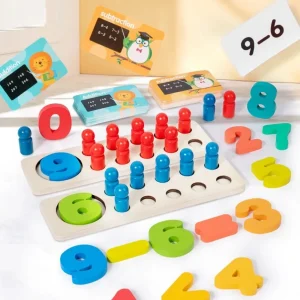 Puzzle Arithmétique en Bois – Apprentissage Mathématique